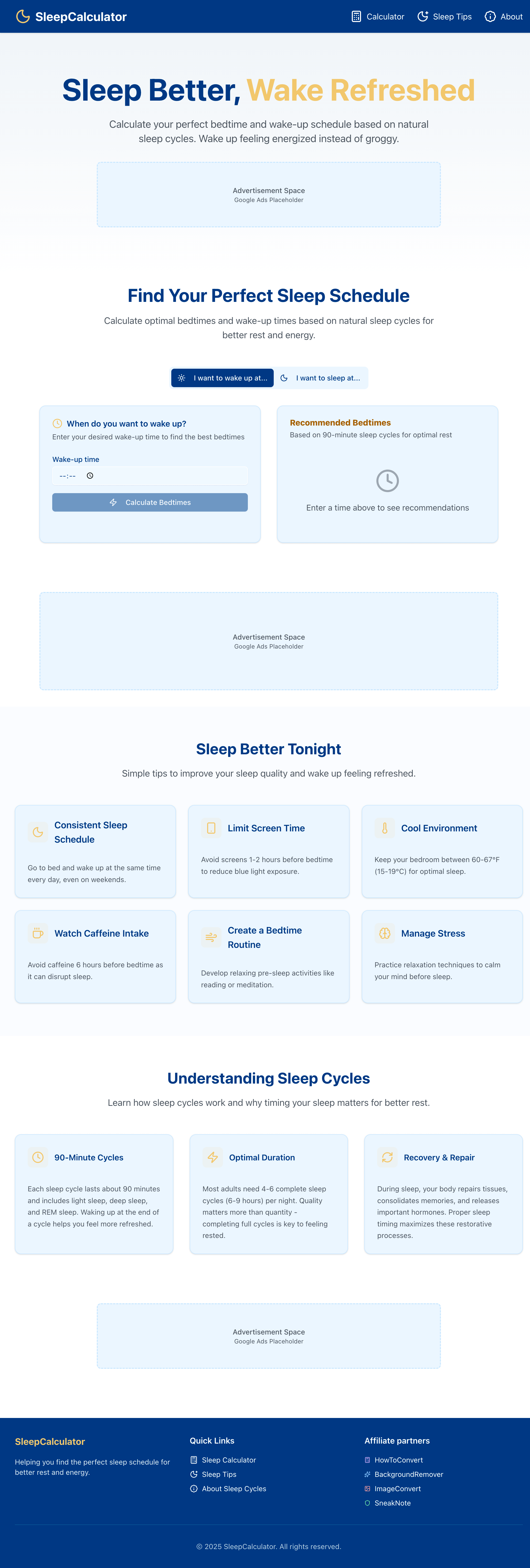 SleepCalculator