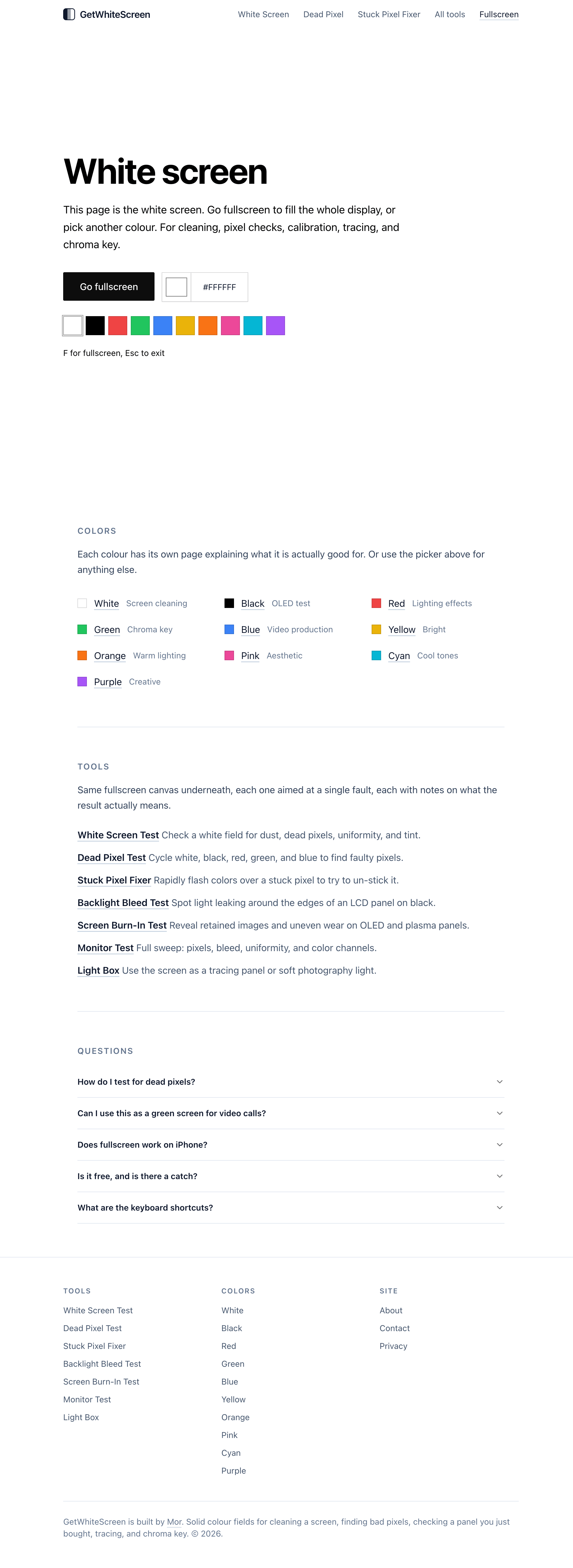 GetWhiteScreen screenshot 1